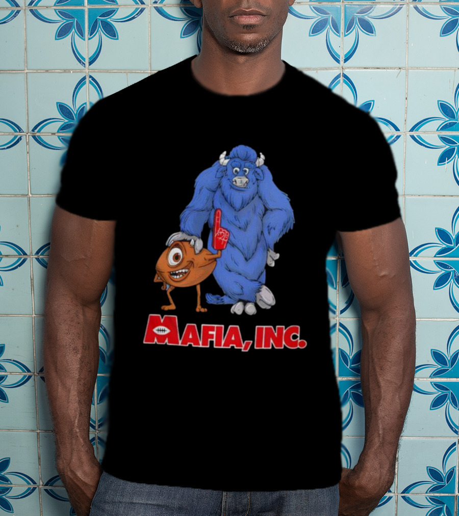 Buffalo Bills Mafia Inc Mascot Big Blue Yeti And Football Character T-Shirt