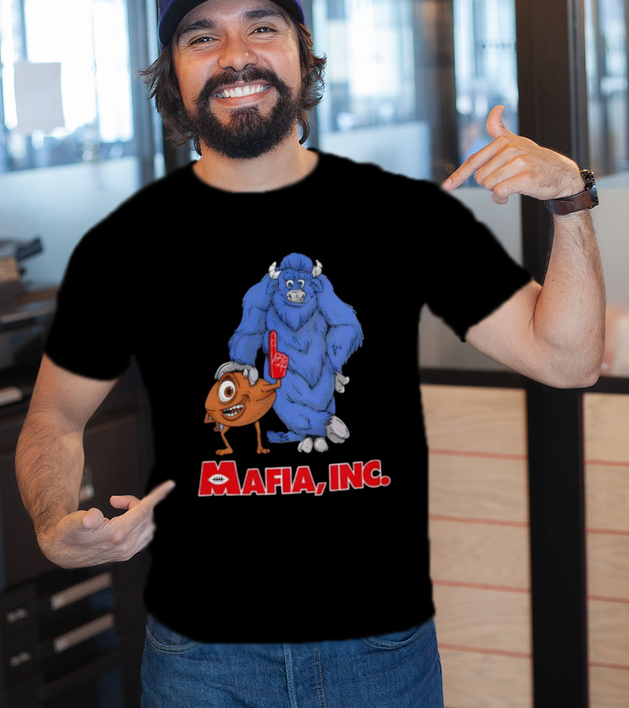 Buffalo Bills Mafia Inc Mascot Big Blue Yeti And Football Character T-Shirt