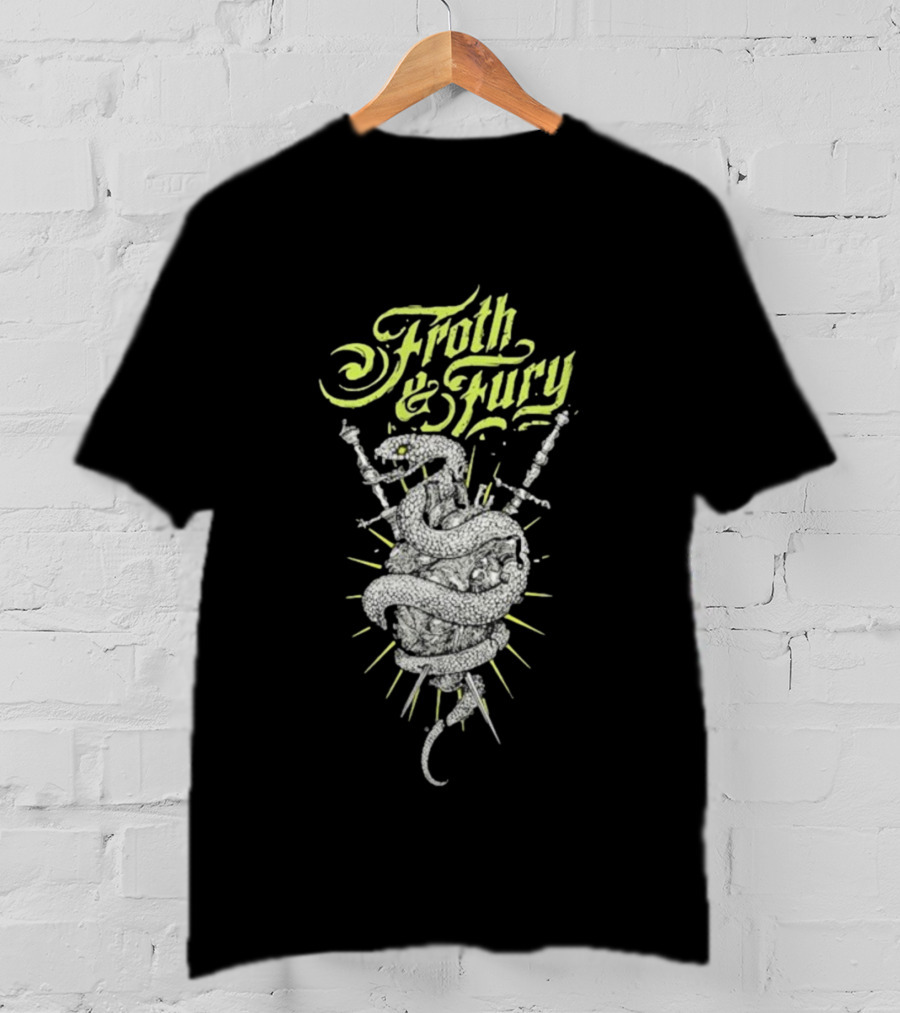Froth & Fury Snake Heart With Swords Perth T-Shirt