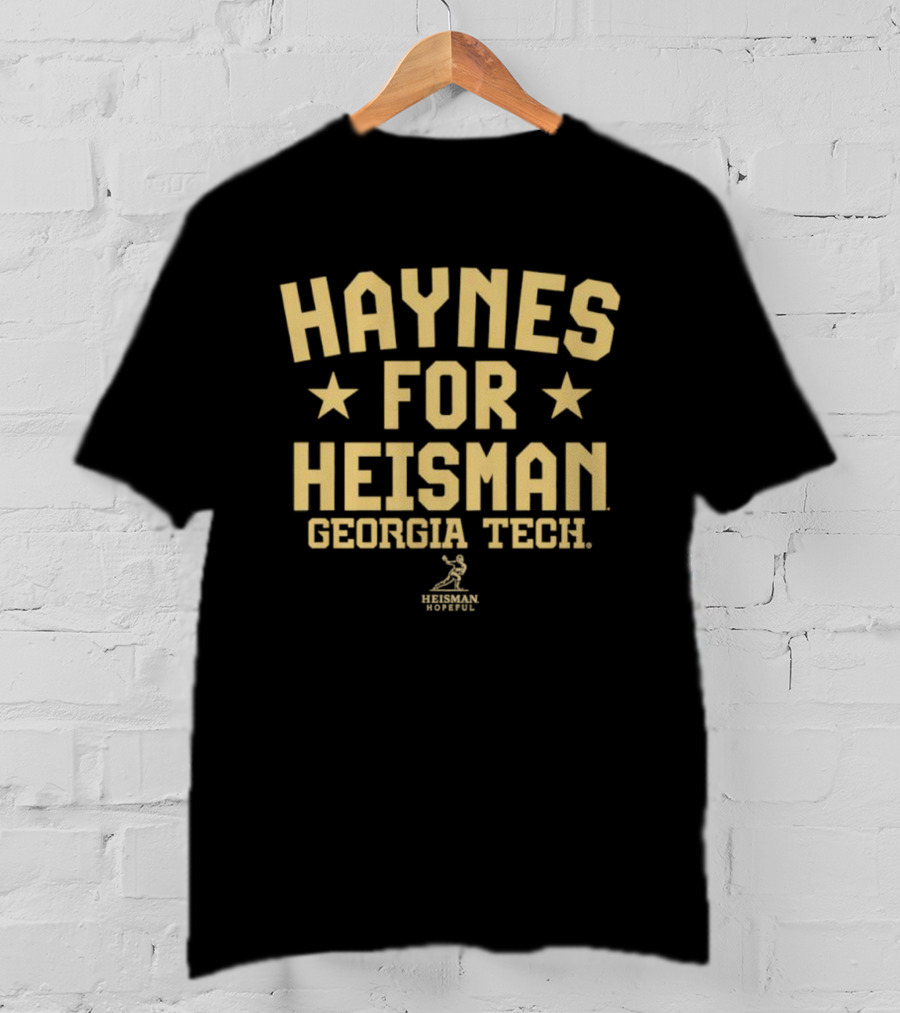Georgia Tech Haynes For Heisman Campaign Football Recognition T-Shirt