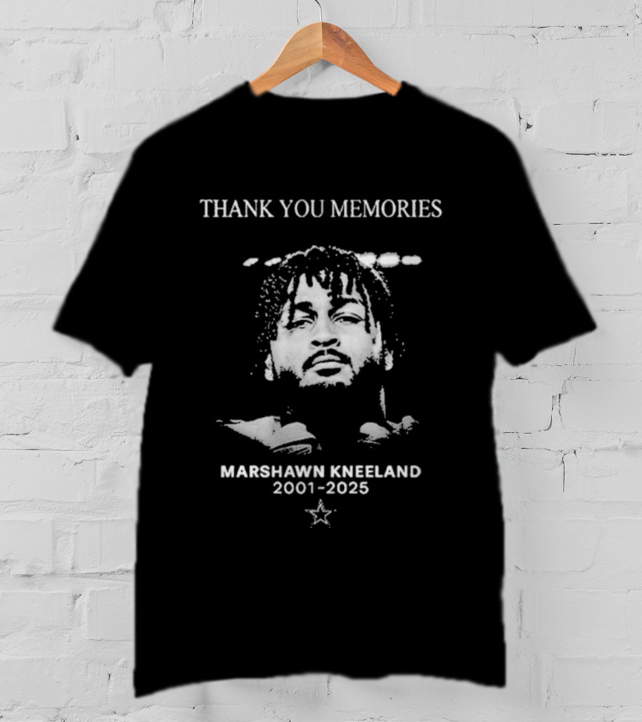 Thank You Memories Marshawn Kneeland 2001-2025 Star Symbol T-Shirt