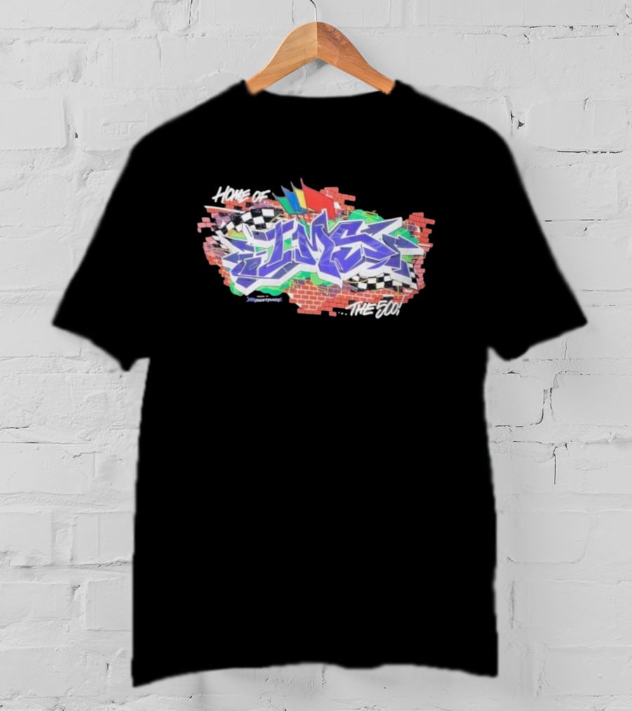 Home Of IMS The 500 Graffiti Checkered Flags Racing Indianapolis Motor Speedway T-Shirt