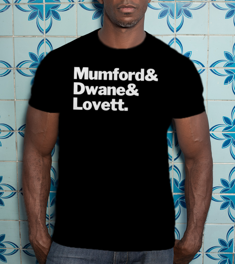 Mumford Dwane Lovett Trio Collaborative Team Typography T-Shirt