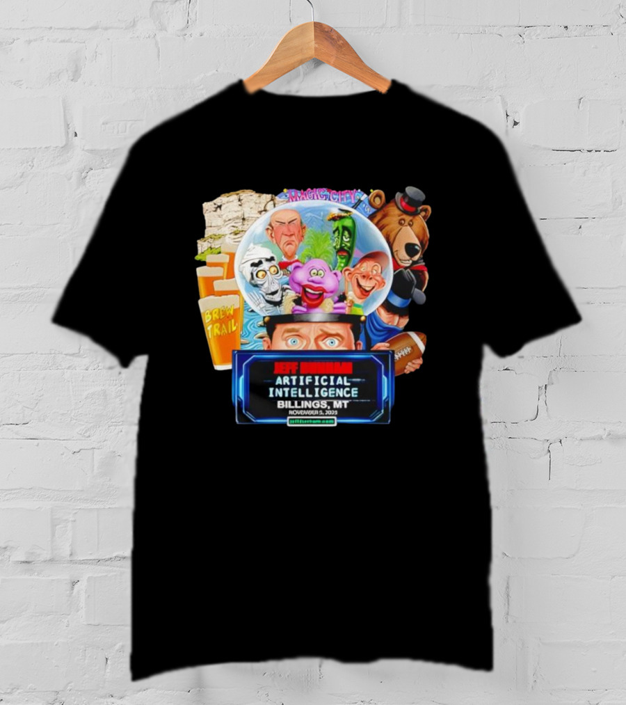 Jeff Dunham Artificial Intelligence Tour Billings MT November 3 2023 T-Shirt