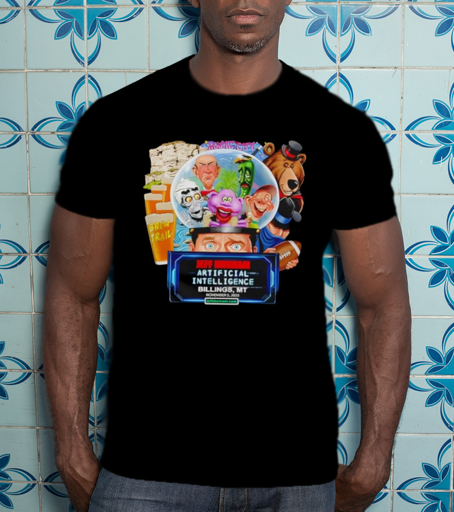 Jeff Dunham Artificial Intelligence Tour Billings MT November 3 2023 T-Shirt