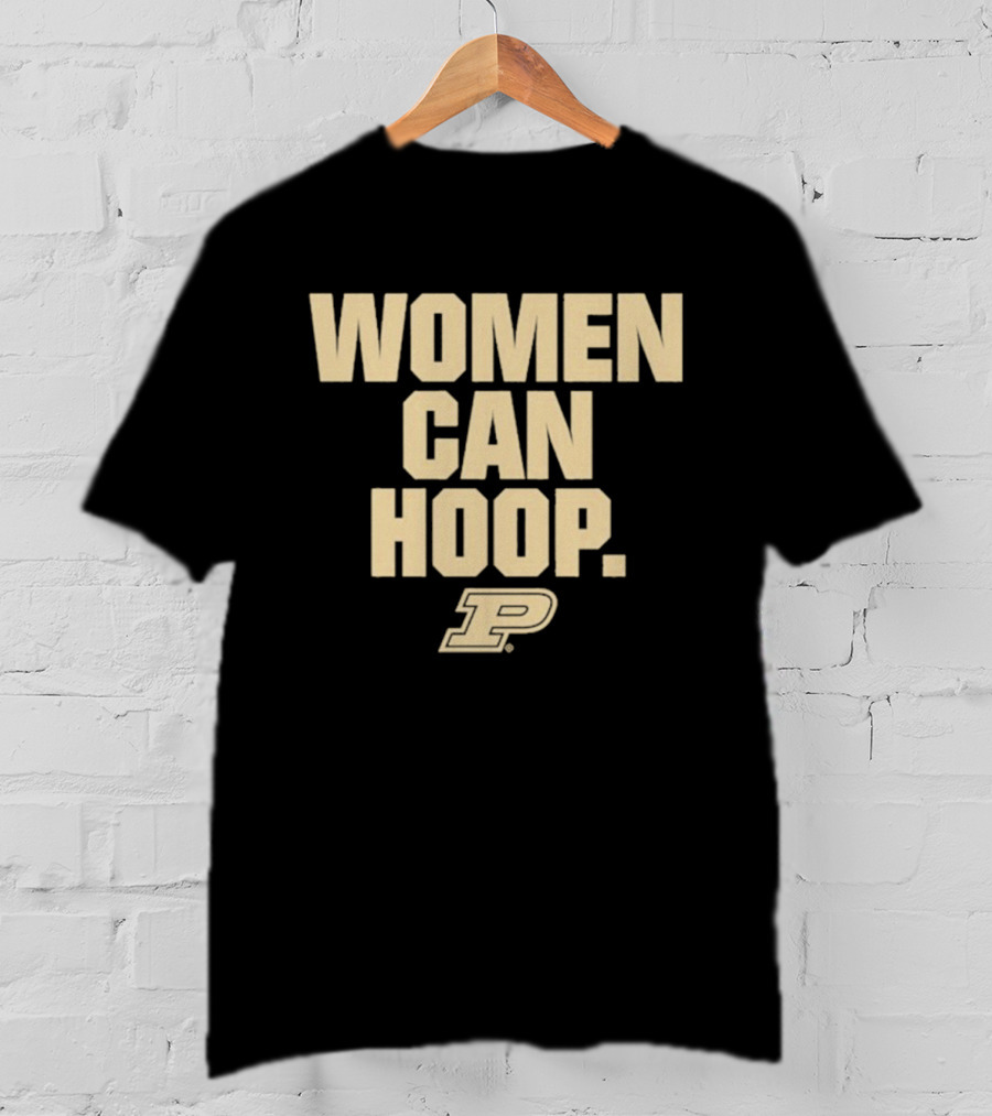 Purdue Boilermakers Women Can Hoop Basketball Logo T-Shirt