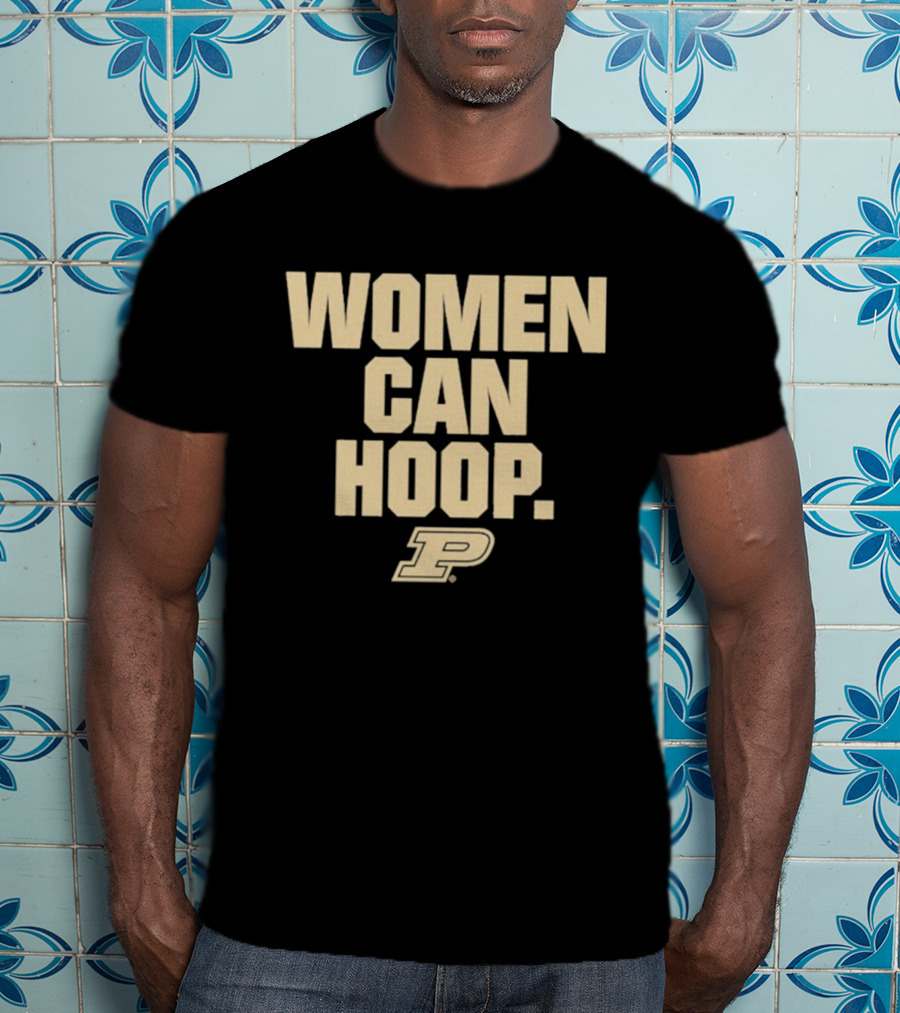 Purdue Boilermakers Women Can Hoop Basketball Logo T-Shirt