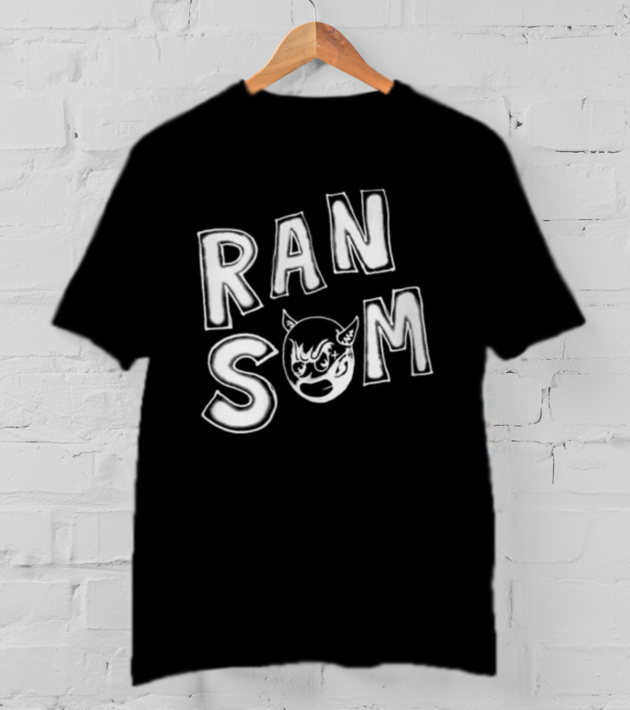 Ransom Devil Face Bold Text T-Shirt