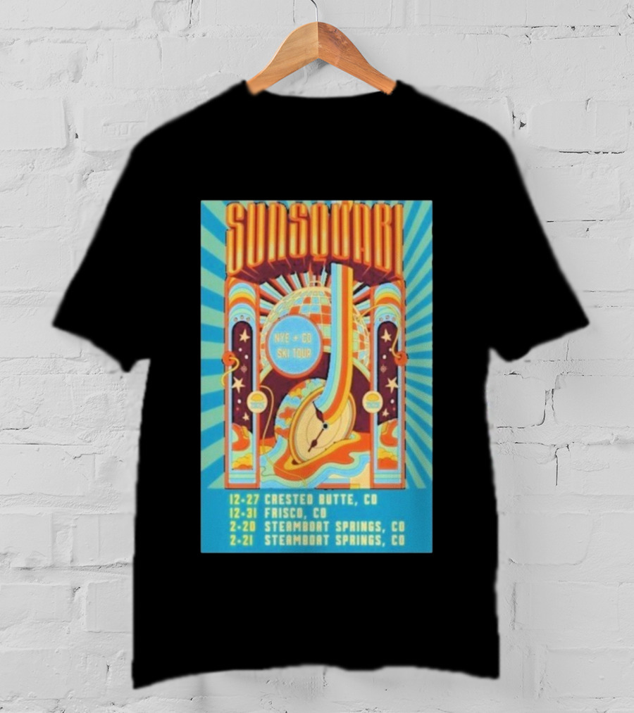 Sunsquabi NYE CO Ski Tour 2025 2026 Crested Butte Frisco Steamboat Springs Event Dates T-Shirt