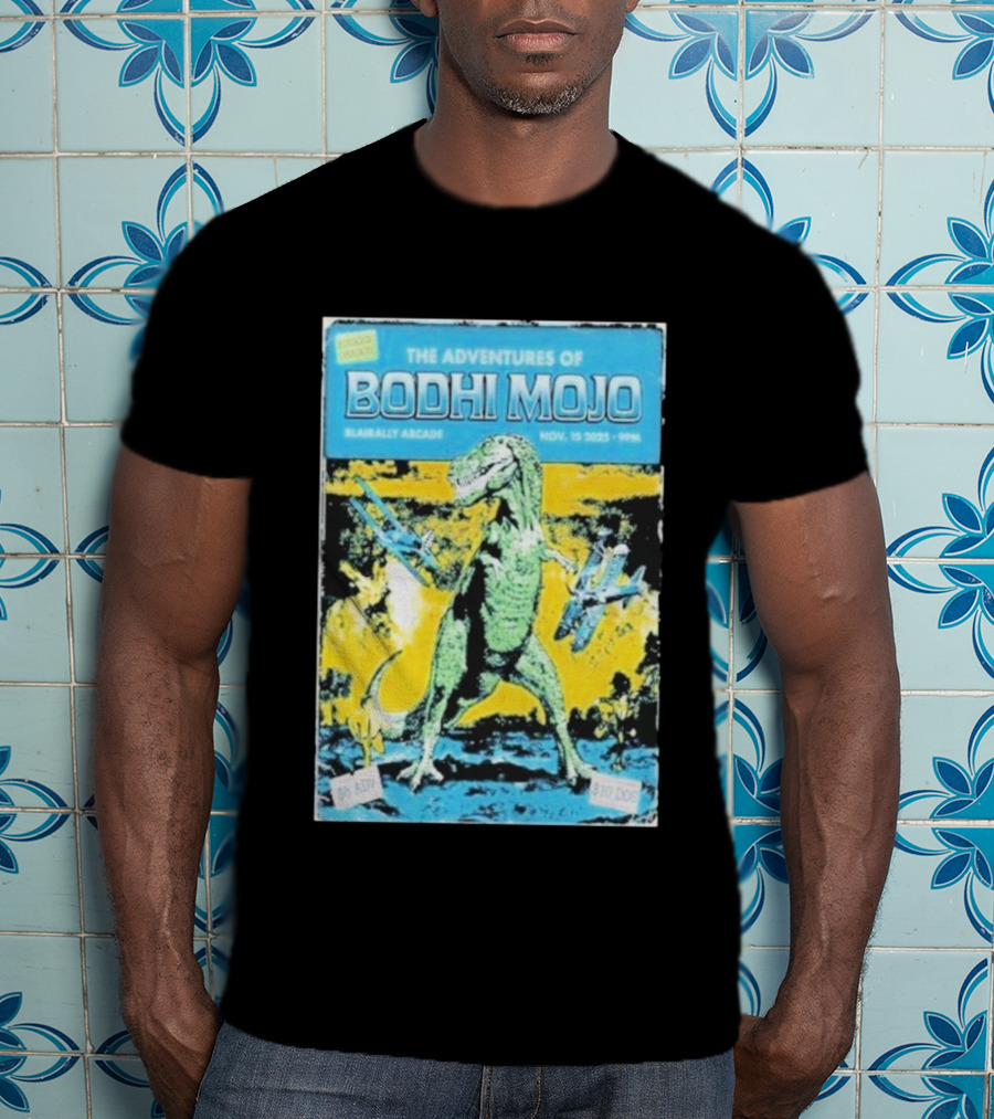 The Adventures Of Bodhi Mojo Nov 15 2025 Blairally Arcade Dinosaur Event T-Shirt