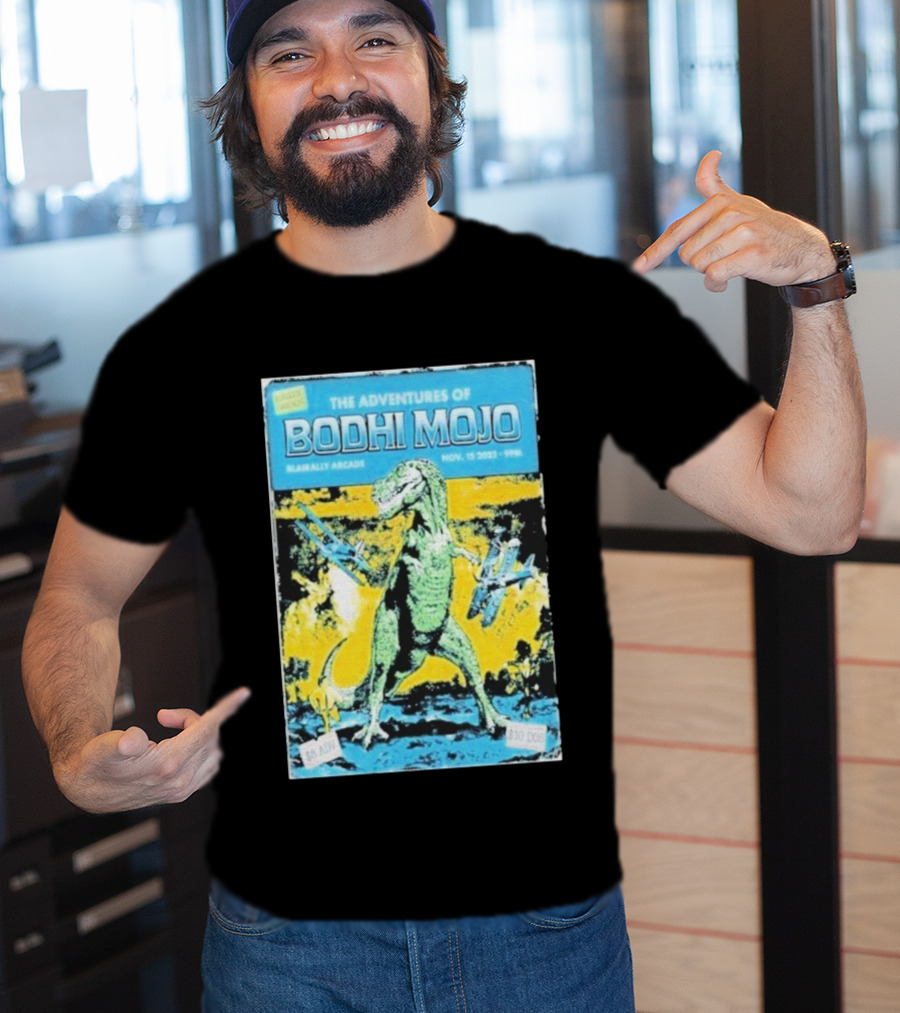 The Adventures Of Bodhi Mojo Nov 15 2025 Blairally Arcade Dinosaur Event T-Shirt