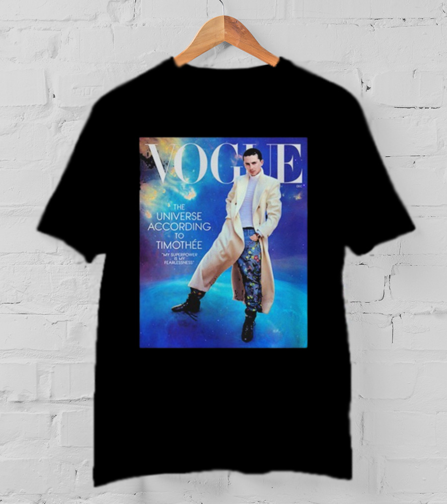 US Vogue Timothée Chalamet December Issue The Universe According To Timothée T-Shirt