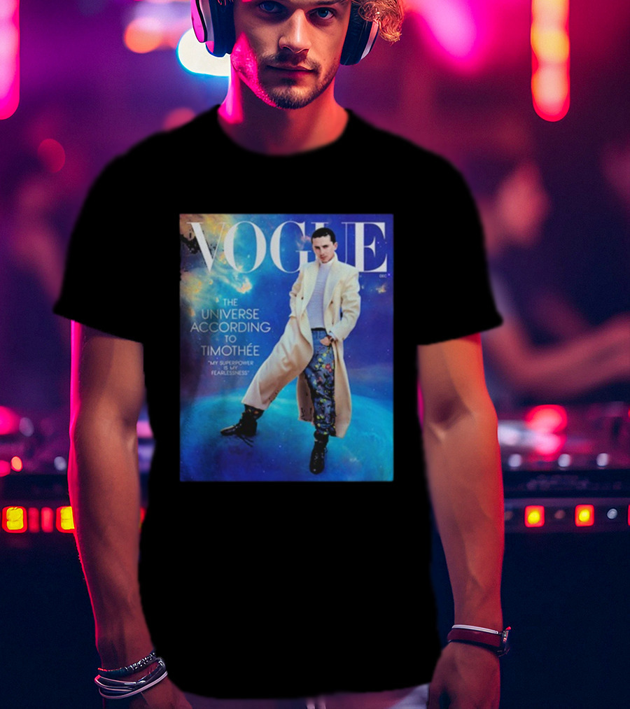 US Vogue Timothée Chalamet December Issue The Universe According To Timothée T-Shirt