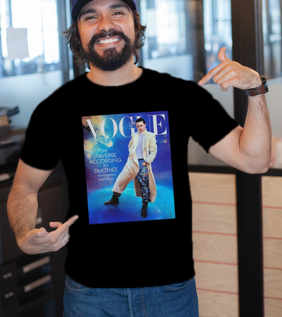 US Vogue Timothée Chalamet December Issue The Universe According To Timothée T-Shirt
