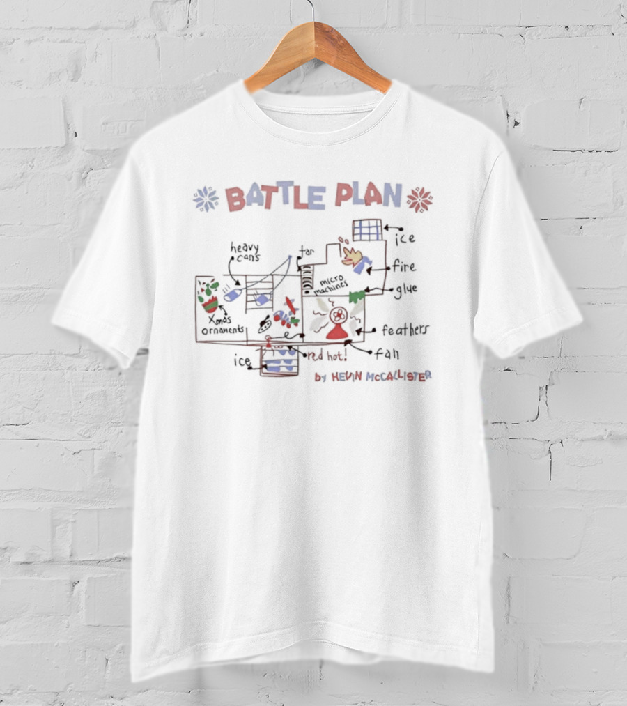 Battle Plan Kevin McCallister House Trap Map Blueprint T-Shirt