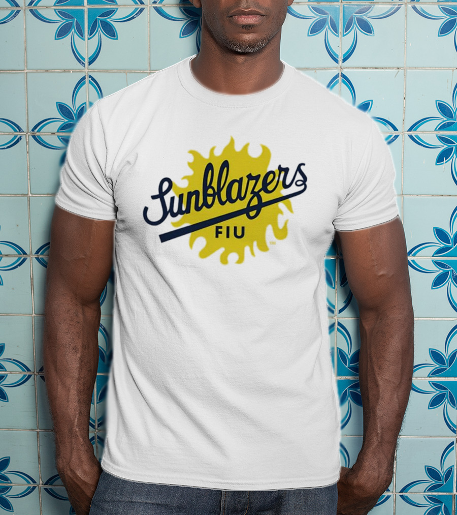 FIU Sunblazers NCAA Football Team Logo Retro Style T-Shirt
