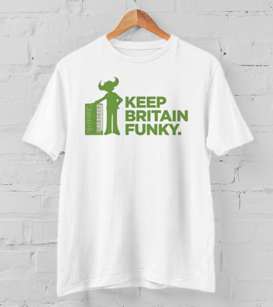 Keep Britain Funky Buffalo Man Keyboardist T-Shirt