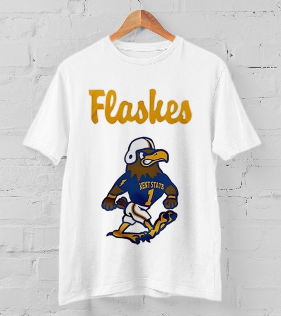 Kent State Golden Flashes Mascot Football Blue Jersey T-Shirt