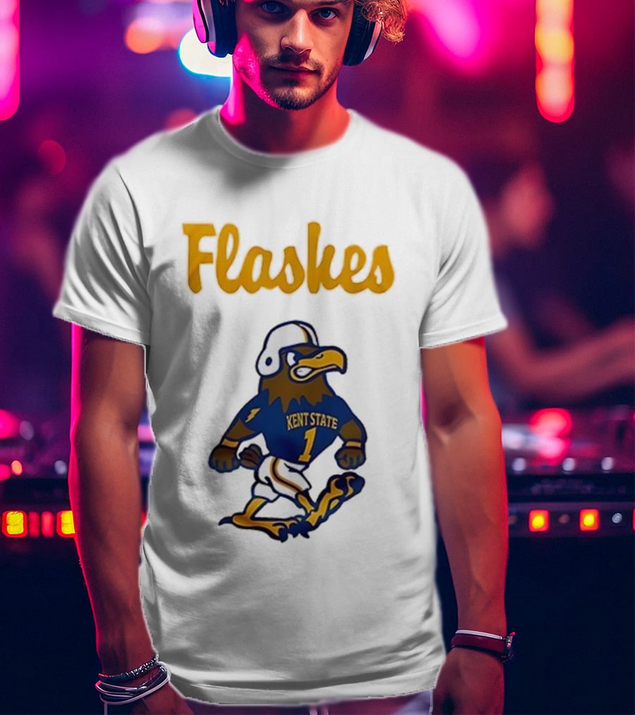 Kent State Golden Flashes Mascot Football Blue Jersey T-Shirt