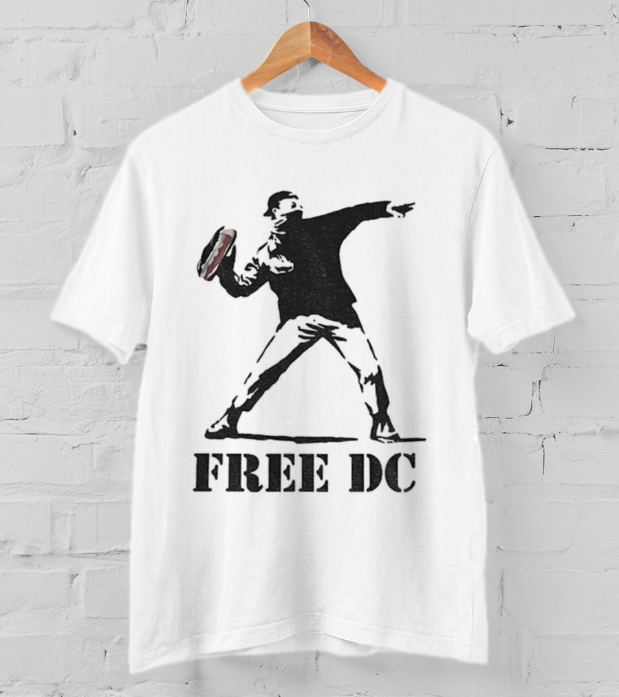 Free DC Sandwich Thrower Banksy Style T-Shirt