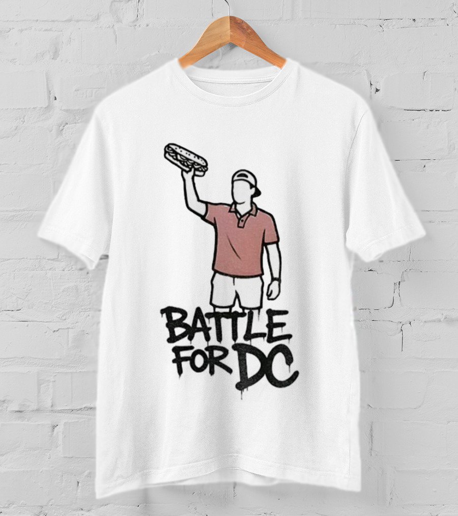 Sandwich Guy Battle For DC Anti Trump Graphic Tee T-Shirt