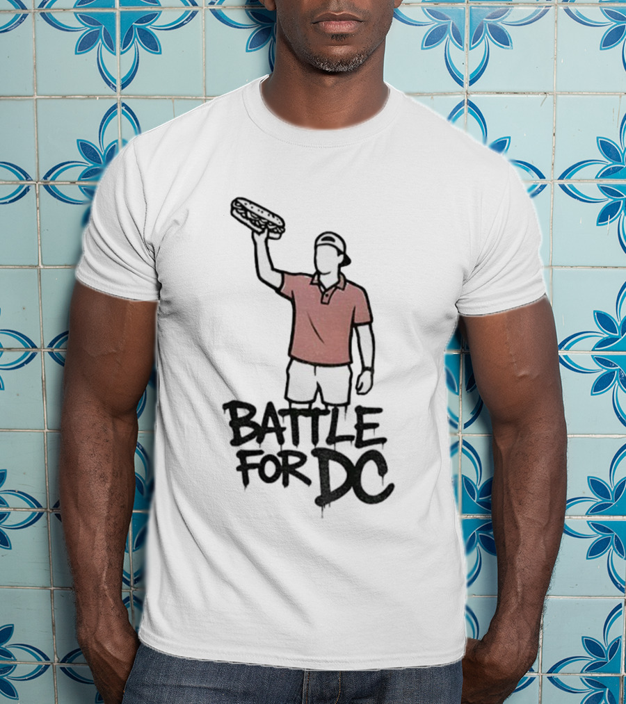 Sandwich Guy Battle For DC Anti Trump Graphic Tee T-Shirt