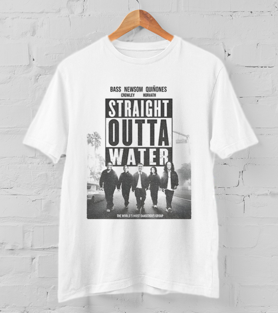 Straight Outta Water Bass Newsom Quinones Crowley Horvath T-Shirt