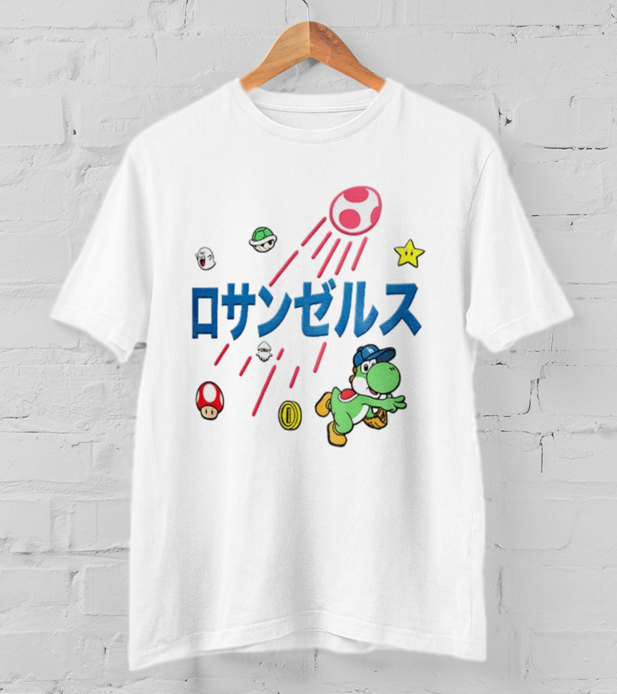 Yoshinobu Yamamoto Los Angeles Dodgers Yoshi Mario World Series MVP 2025 T-Shirt