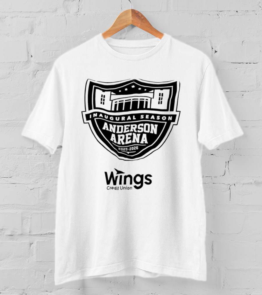 Wings Credit Union Anderson Arena Inaugural Season 2025 2026 T-Shirt