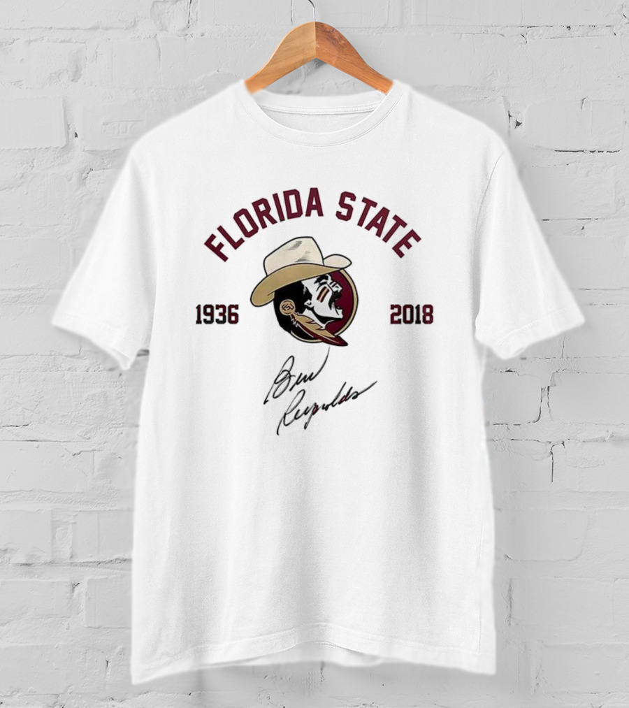 Florida State Seminoles Burt Reynolds Cowboy Hat 1936-2018 T-Shirt