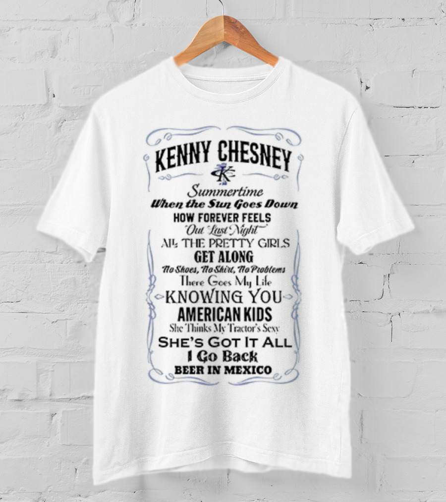 Kenny Chesney Summertime Tour 2025 No Shoes Nation Country Music Hits T-Shirt