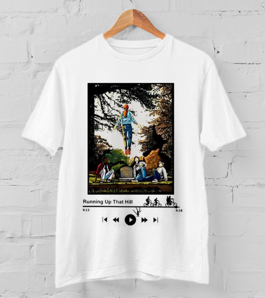 Max Mayfield Stranger Things Running Up That Hill Music Player Interface Scene T-Shirt