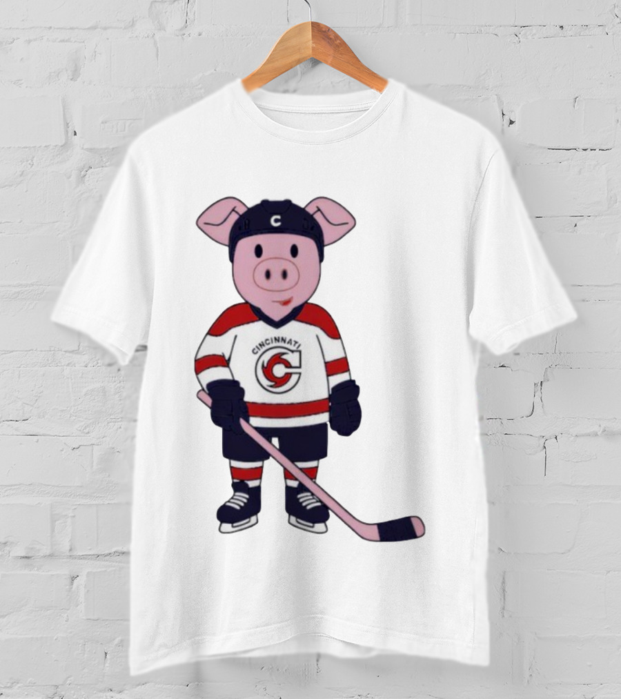 Mom Dad Choppy Puck Chop Kids Mascot Cincinnati Hockey T-Shirt