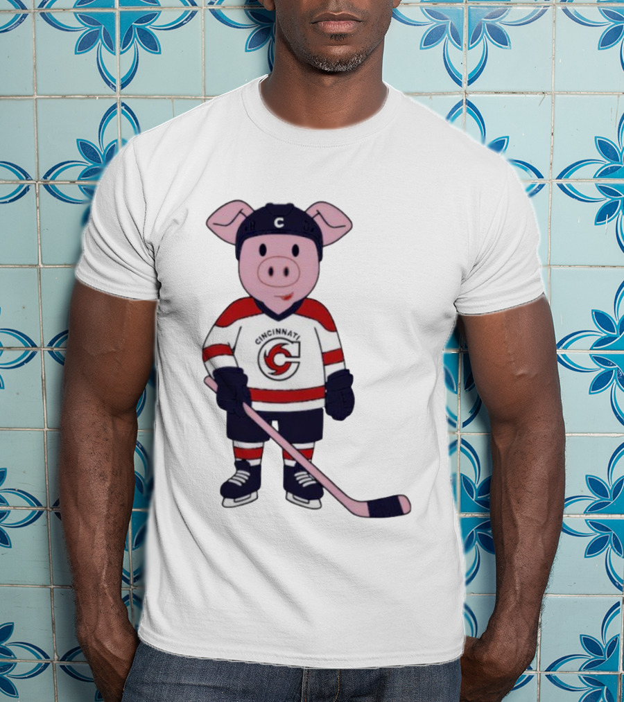 Mom Dad Choppy Puck Chop Kids Mascot Cincinnati Hockey T-Shirt