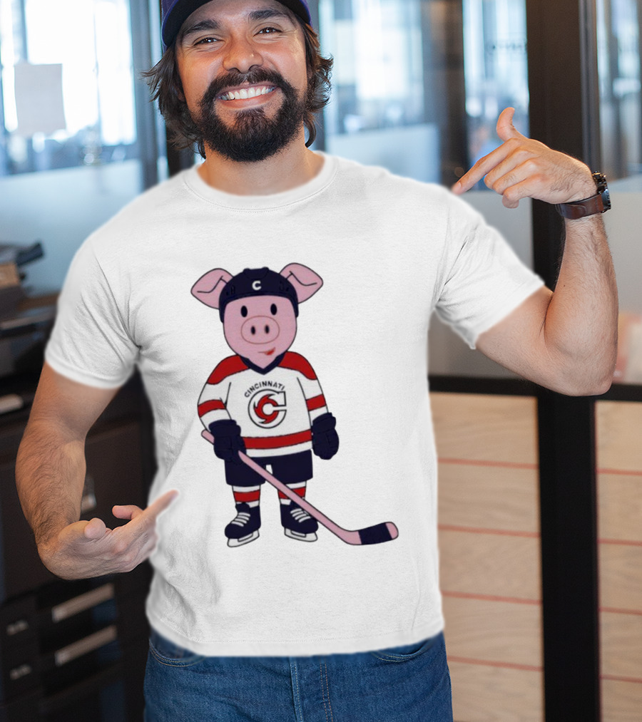 Mom Dad Choppy Puck Chop Kids Mascot Cincinnati Hockey T-Shirt