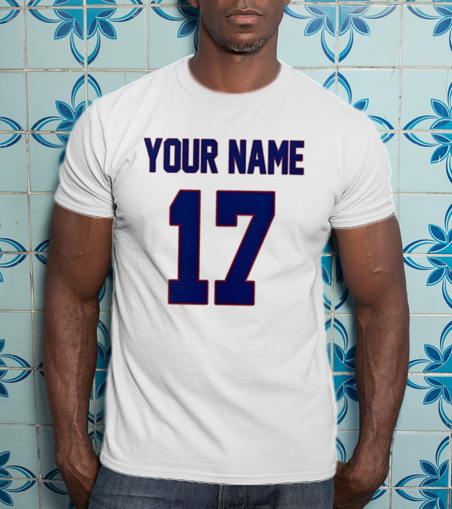 New York Giants Your Name 17 Old School Fits 2025 Football T-Shirt