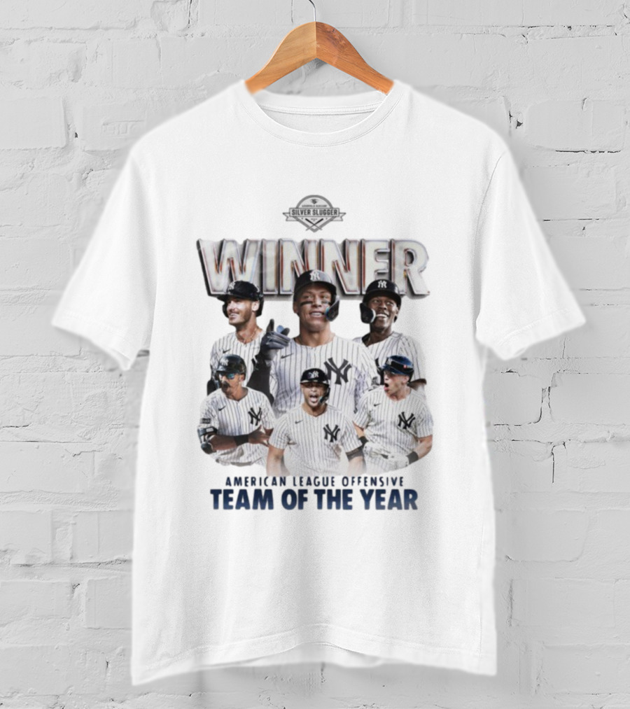 New York Yankees Silver Slugger Winner American League Team Of The Year T-Shirt