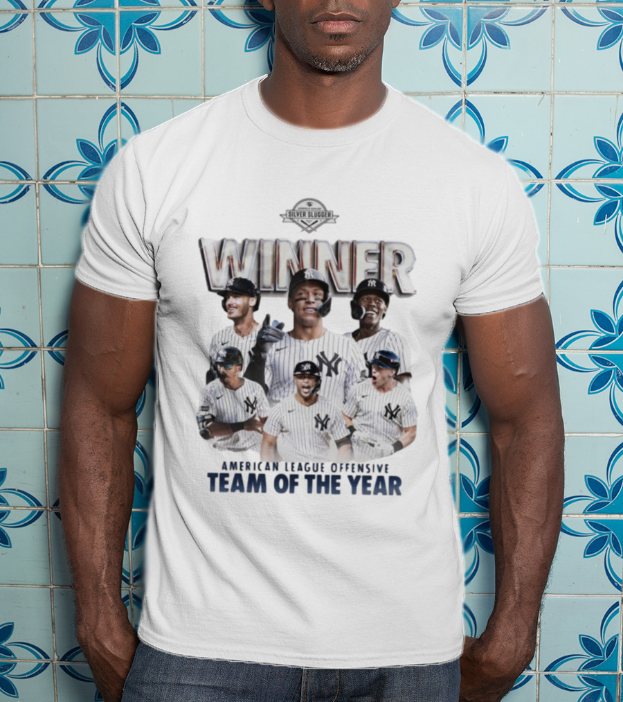 New York Yankees Silver Slugger Winner American League Team Of The Year T-Shirt