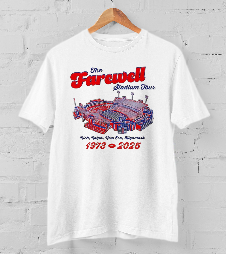 The Farewell Stadium Tour Richfield Ralph Wilson New Era Highmark 1973-2025 T-Shirt