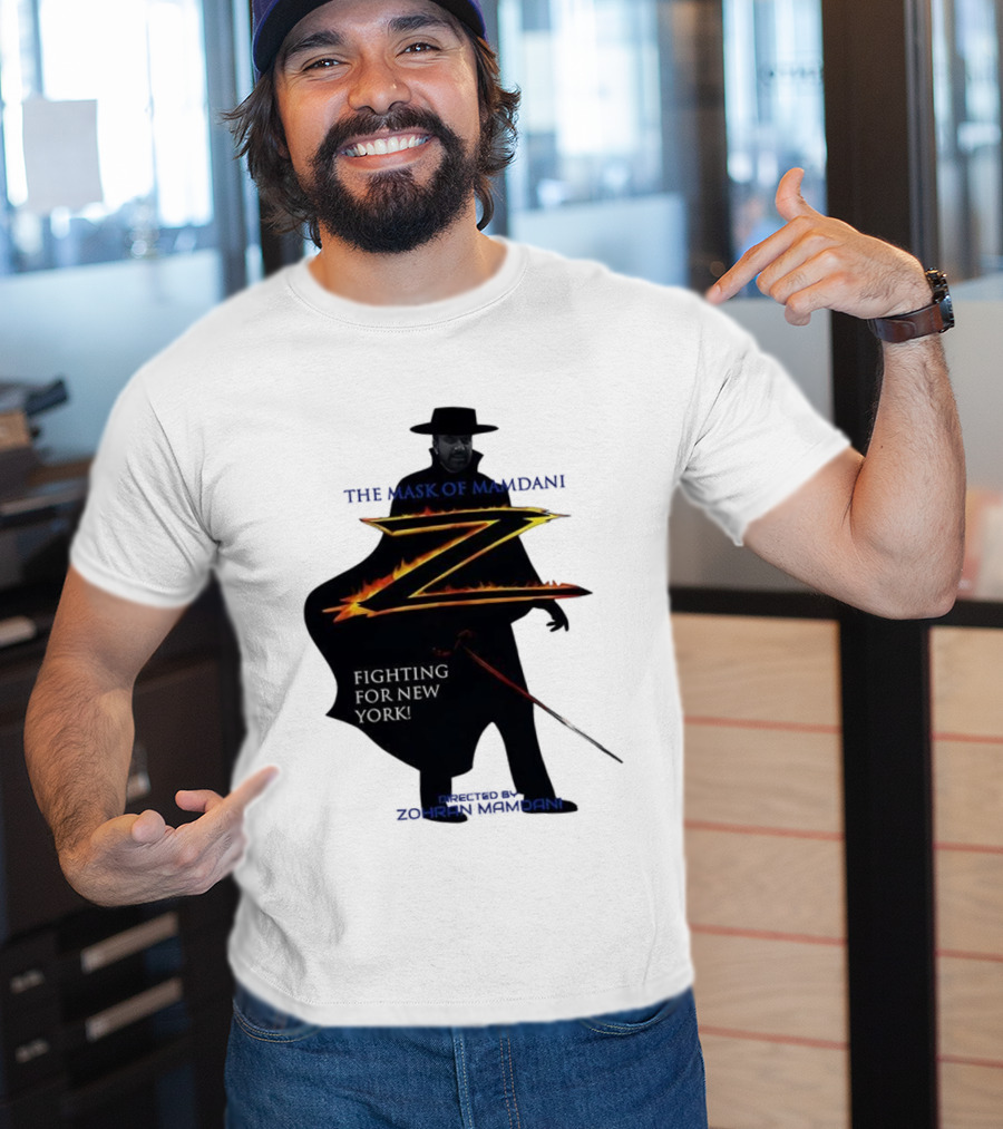 The Mask Of Mamdani Fighting For New York Directed By Zohran Mamdani T-Shirt