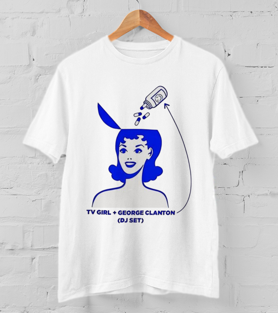 TV Girl George Clanton DJ Set Retro Woman Pills Graphic T-Shirt