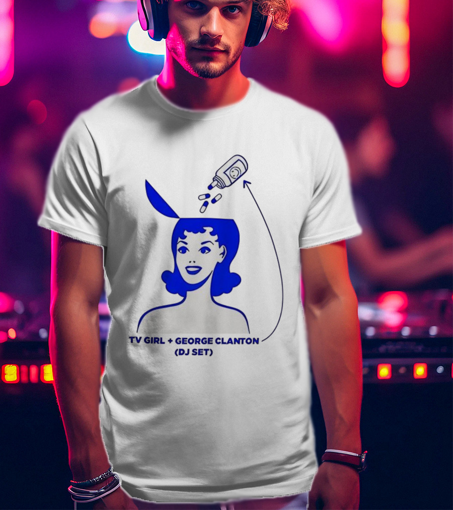 TV Girl George Clanton DJ Set Retro Woman Pills Graphic T-Shirt