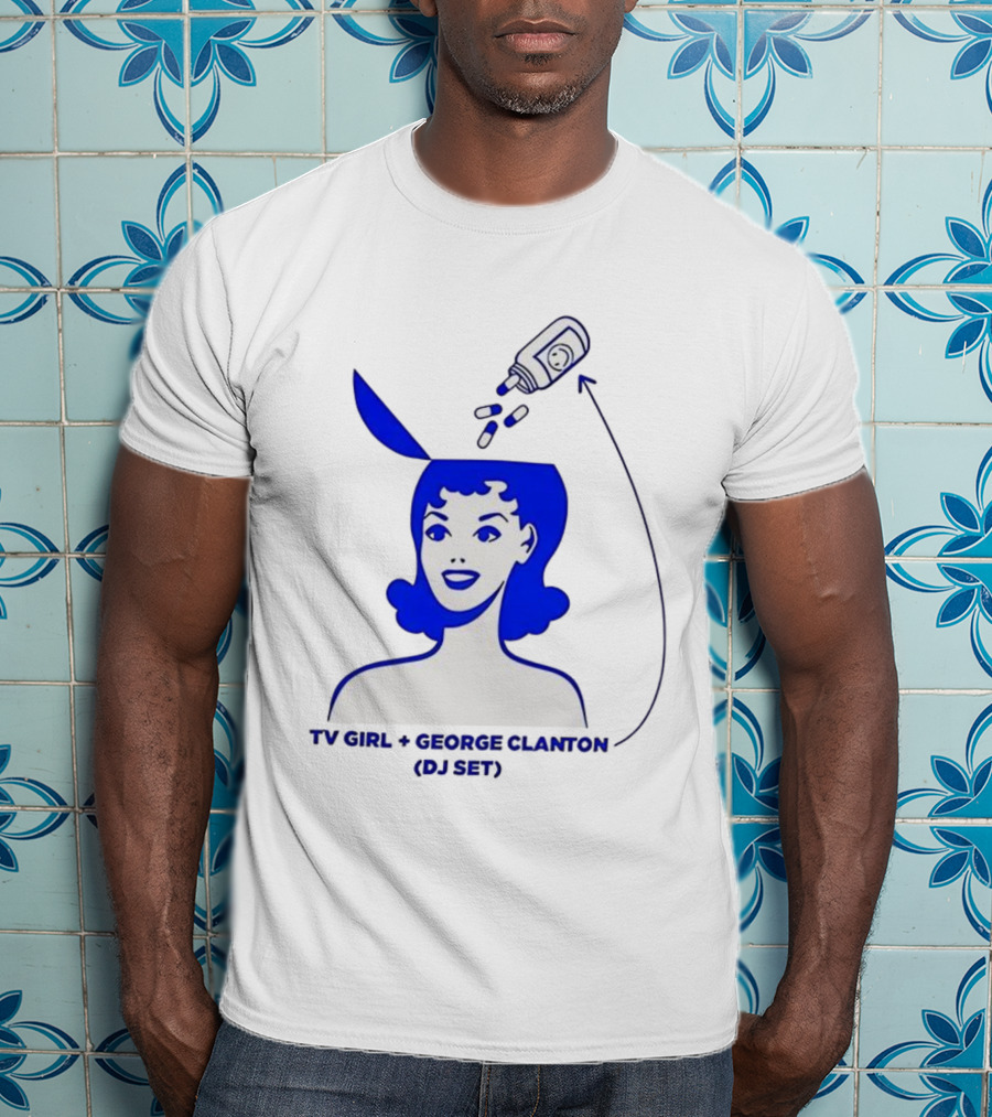 TV Girl George Clanton DJ Set Retro Woman Pills Graphic T-Shirt