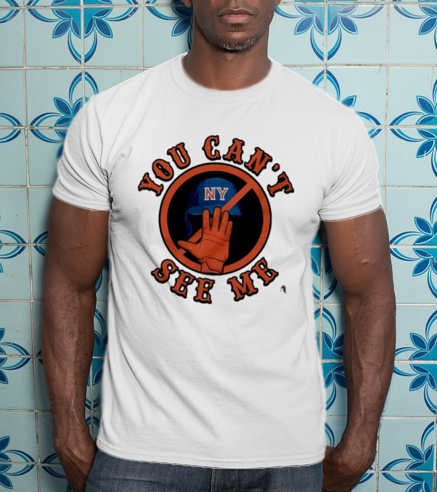 You Can’t See Me NY Mets Baseball Glove & Hand Gesture T-Shirt