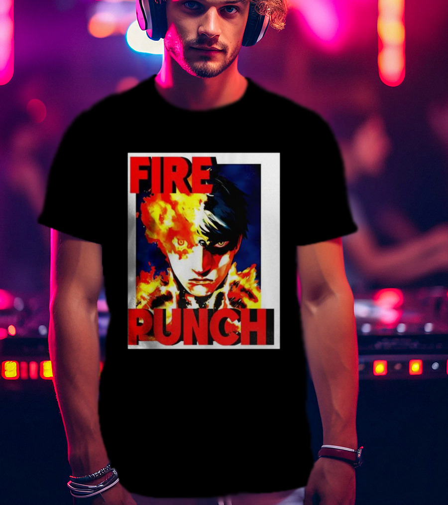 FIRE PUNCH Agni Burning Half Face Manga T-Shirt