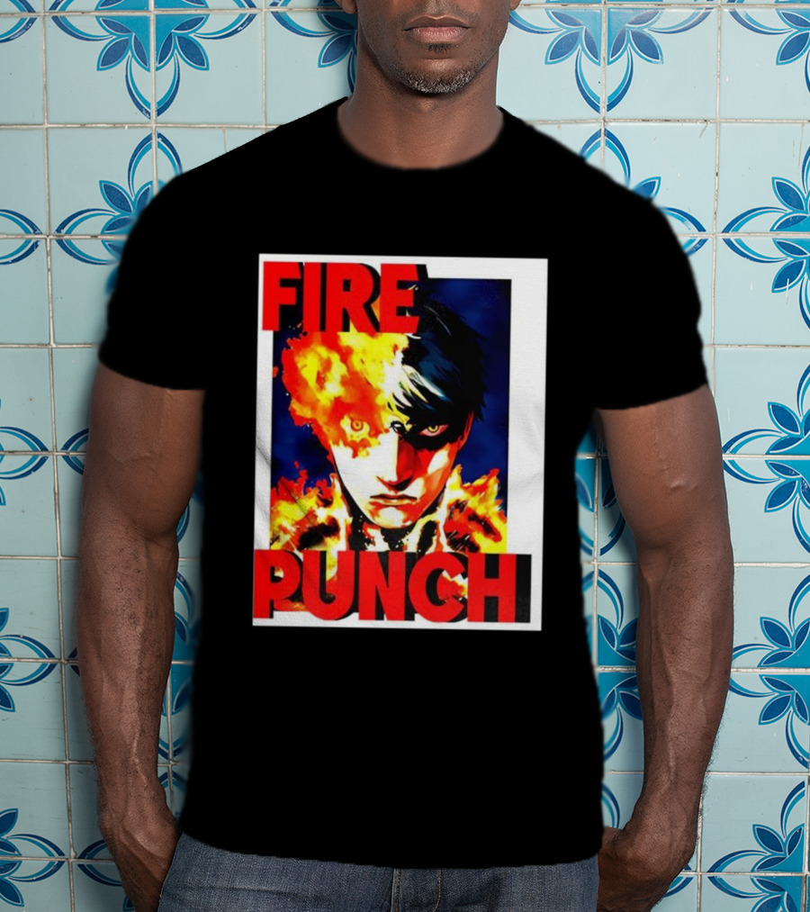 FIRE PUNCH Agni Burning Half Face Manga T-Shirt