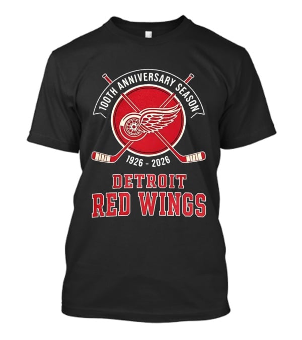 Detroit Red Wings 100th Anniversary Season 1926-2026 T-Shirt