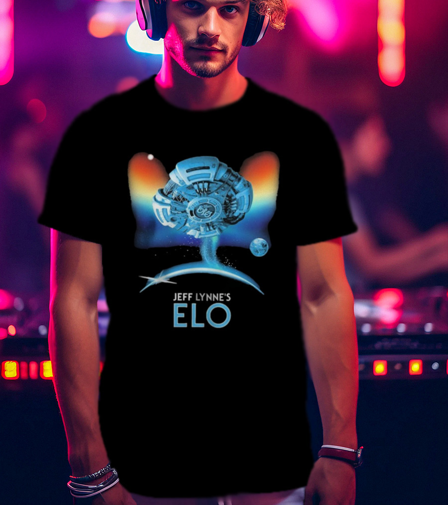 Jeff Lynne’s ELO Spaceship With Rainbow Astral Light T-Shirt