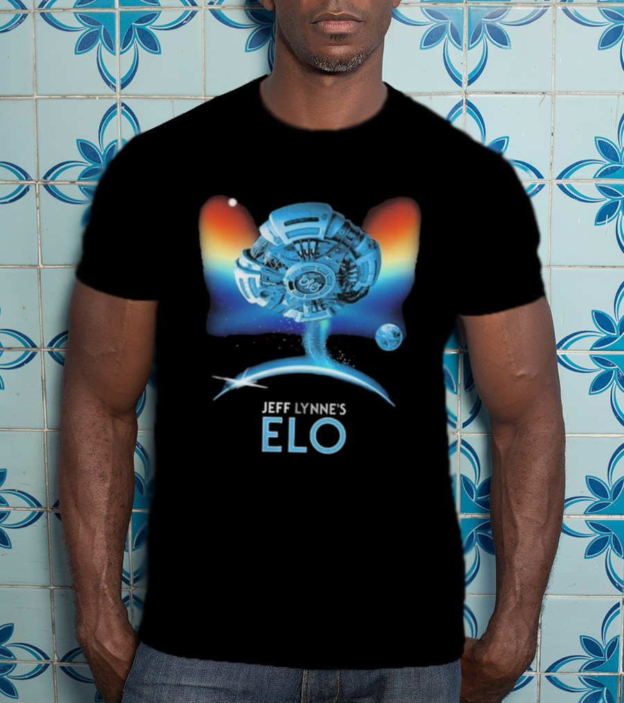 Jeff Lynne’s ELO Spaceship With Rainbow Astral Light T-Shirt