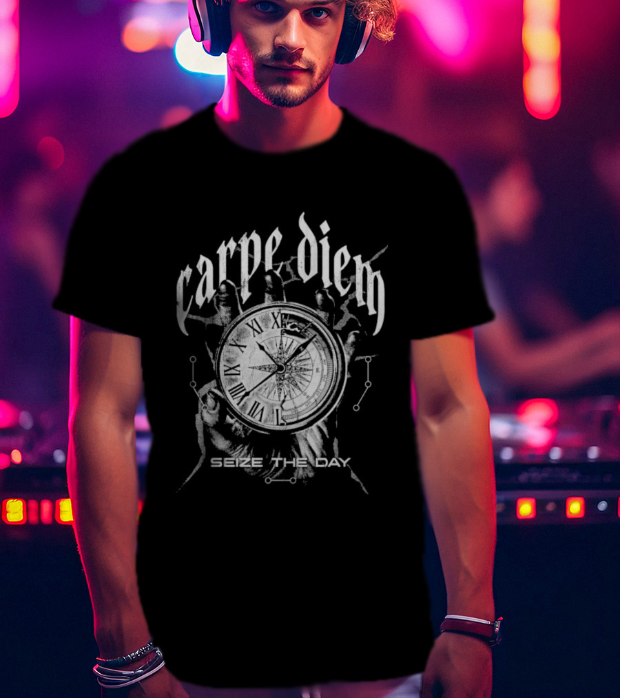 Carpe Diem Seize The Day Roman Numerals T-Shirt
